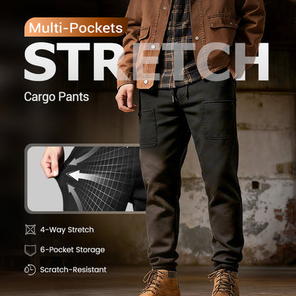 👖60% KORTING🛠️MultiPants – Duurzame cargobroek met meerdere zakken en hoge stretch