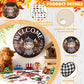 🐇LENTE 2026 HOT SELLER💥Highland Cow-bord Verwisselbaar welkomstbord met magneet Afneembare hoeden Schattige hangende koeien