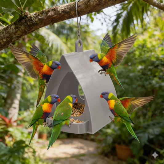 📢📢NU 60% KORTING!! ⏰Hangende vogelvoederbak voor in de tuin met dak