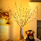 Pousbo® LED Weidenzweig Lichter Batteriebetriebenes Zweiglicht