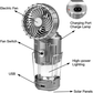 🔈🔈60% KORTING🔥Draagbare, rekbare elektrische ventilator op zonne-energie met lithiumbatterij + noodverlichting