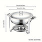 🔥 NU 60% KORTING! 🎄 Buffetset van roestvrij staal met chafing dish - Gelijkmatige hitte en duurzaam, perfect voor feestdagen en feestjes ✨