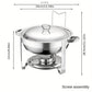 🔥 NU 60% KORTING! 🎄 Buffetset van roestvrij staal met chafing dish - Gelijkmatige hitte en duurzaam, perfect voor feestdagen en feestjes ✨