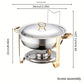 🔥 NU 60% KORTING! 🎄 Buffetset van roestvrij staal met chafing dish - Gelijkmatige hitte en duurzaam, perfect voor feestdagen en feestjes ✨