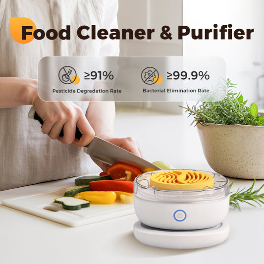 🔥Zomeruitverkoop - 55% korting🍉🥬Multifunctionele, draadloze en draagbare voedselreiniger en -zuiveraar met waterdicht ontwerp