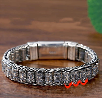 💎 60% KORTING! 💎 Tibetaans gebedswielarmband – 925 sterling zilver, gelukshanger & Valentijnsdagcadeau