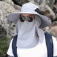 Professionele outdoor zonnehoed 🛡️ UPF50+ brede rand + gezichtsmasker, ademend ontwerp, bescherming tegen zon en insecten, de eerste keuze voor zomerse wandelingen 🥾