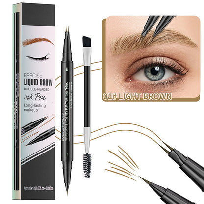 2 in 1 Vloeibaar Wenkbrauwpotlood - Waterproof & Zweetbestendig