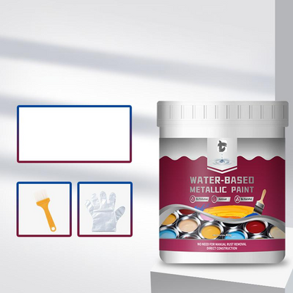 🔥50% KORTING!🏠Rust Converter Metallic Paint – Eén laag houdt roest tegen, schuren of dampen niet nodig. Droogt op tot een strakke metalen afwerking. Perfect voor tuingereedschap en hekken. 🔨🛡️