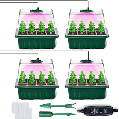 💎60% KORTING! 💎 Kweekbakken met groeilamp – Vochtregulatie, transparant en volspectrum licht 🌱💡