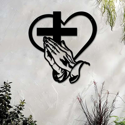 🔈🔈60% korting✝️Christelijke hartvormige kruiswanddecoratie - Een symbool van geloof en liefde