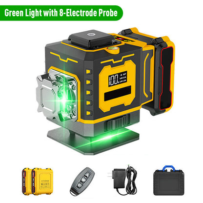 Hightech laserwaterpas ⚡ Variabele frequentiestraal zonder strooiing 🎯 Touchscreen-instelling voor dikkere lijnen, bediening met afstandsbediening, helder scherm – onmisbaar op de bouwplaats 🛠️