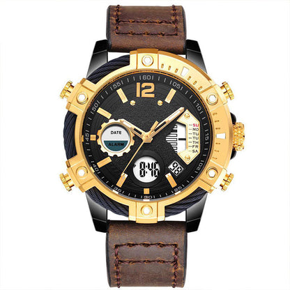 ⌚Multifunctioneel 3ATM waterdicht heren quartz sporthorloge met dubbel display