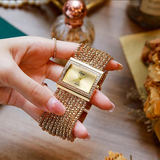🎄🎁Black Friday gezamenlijke promotie💥Ladies Rhinestone Quartz Square Watch