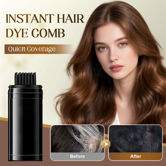 ✨Redder voor grijs haar✨ Bedekt grijze haarwortels direct in 3 seconden! Eén kam = haarkleuring van salonkwaliteit 🔥 Plantaardige haarverzorging, zacht voor het haar 💚