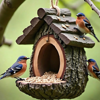 🔥60% KORTING! 🐦 NIEUWE AANWINSTEN 2026 – Vogelvoederhuisje voor buiten met realistisch boomstronkontwerp | Tuindecoratie & natuurreservaat in één! 🌿✨