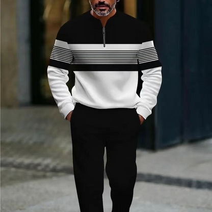 🔈🔈60% KORTING🔥 Herenpullover en broekset met grafische print