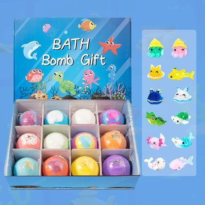🛁 60% KORTING |🌊 Badbommen met oceaan-thema | 60 g * 12 stuks, schuimend badplezier & leuk cadeau-idee ✨