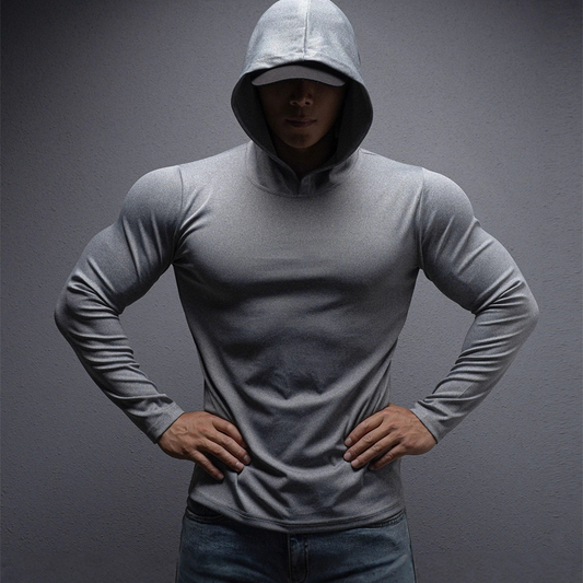 🔥NIEUW MODEL 2026 - 60% KORTING 💪 Stretch-fit fitnesshoodie met lange mouwen voor heren