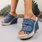 👡ZOMERUITVERKOOP 2026🔥 Casual denim platform slippers voor dames