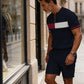 🔥60% KORTING🔥 Heren shirt en short set met kwartrits