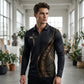 🎁NIEUWE AANWINST 60% KORTING💥 Casual retro poloshirt met lange mouwen en ritssluiting voor heren