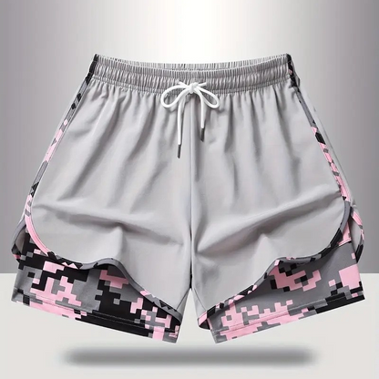 🏃‍60% KORTING OP 2-IN-1 SPORTSHORTS! 🔥 Ademende stof, camouflagevoering en zakken voor dames🏃‍♀️✨