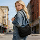 Tas van canvas met meerdere vakken 🎒 Lichtgewicht en duurzaam, verstelbare schouderband, kan als schoudertas of crossbodytas gedragen worden 👜