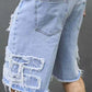 🔥NU 60% KORTING!🔥 Gescheurde denim shorts voor heren met gerafelde details