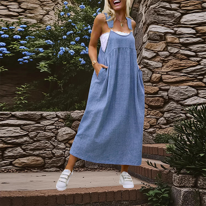 👗 NU 60% KORTING! 🌸Een losvallende, wolkachtige jurk ☁️ Lichtgewicht, ademend en niet benauwend 🌬️ Met een verborgen grote zak 📱