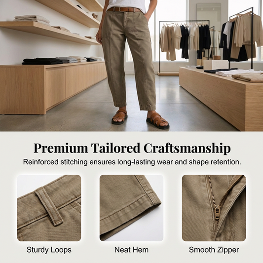 Veelzijdige taps toelopende broek 👖 Hoge taille en nauwsluitende pasvorm, praktische zakken, kreukvrije stof, creëert de illusie van langere benen 📏