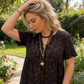 💃Jurk met luipaardprint🐆 V-hals, hoge taille, flatterend model, zwierige rok, ademende korte mouwen, straalt direct wilde elegantie uit! ✨