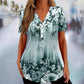 🥳ZOMER UITVERKOOP🥳50K+ VERKOCHT!💥60% KORTING! 🔥Dames Elegante Bloemenprint Korte Mouw Top