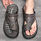 👣 TIJDELIJK 60% KORTING! 🌿 Ademende, zachte leren outdoorsandalen voor heren (ook in grote maten) – ondersteunend, antislip, instapmodel 🌲