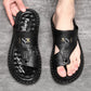 👣 TIJDELIJK 60% KORTING! 🌿 Ademende, zachte leren outdoorsandalen voor heren (ook in grote maten) – ondersteunend, antislip, instapmodel 🌲