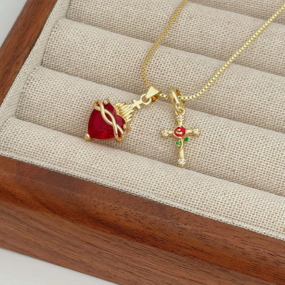 ✝️50% KORTING✨ Gold Faith dubbele hanger | Verstelbare ketting · Prachtig vakmanschap · Heilige elegantie · Een betekenisvol cadeau