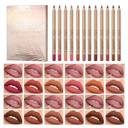 👄 50% KORTING! 💄 Set met 12 kleurpotloden voor de lippen die niet uitlopen – langhoudend, romig en waterbestendig – perfect voor dagelijks gebruik of professionele make-up 🎨