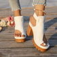 👡50% KORTING✨ Sandalen met open teen en dikke hak | Stabiele hakhoogte · Ademend opengewerkt ontwerp · Verstelbare enkelbandjes · Antislip rubberen zool · Veelzijdig zomers model