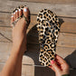 🐆🩴Leopardprint slippers met hartbedel