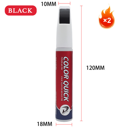 🚗50% KORTING🖊️ Zwarte lakstift | Bedekt krassen direct · Applicatorpunt met dubbele werking · Duurzame, waterbestendige afwerking