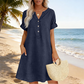 🏖️ 50% KORTING! 👗 Damesjurk met V-hals – losse pasvorm, zakken en ademend