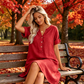🏖️ 50% KORTING! 👗 Damesjurk met V-hals – losse pasvorm, zakken en ademend
