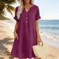 🏖️ 50% KORTING! 👗 Damesjurk met V-hals – losse pasvorm, zakken en ademend
