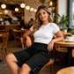 👖50% KORTING! 🌸Comfortabele capribroek voor dames met elastische tailleband
