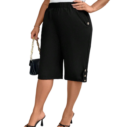 👖50% KORTING! 🌸Comfortabele capribroek voor dames met elastische tailleband