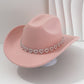 🤠 TIJDELIJKE AANBIEDING: 50% KORTING! 💥 Dames rhinestone hart cowboyhoed – Sprankelende, elegante Franse jazz fedora ✨