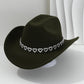 🤠 TIJDELIJKE AANBIEDING: 50% KORTING! 💥 Dames rhinestone hart cowboyhoed – Sprankelende, elegante Franse jazz fedora ✨