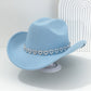 🤠 TIJDELIJKE AANBIEDING: 50% KORTING! 💥 Dames rhinestone hart cowboyhoed – Sprankelende, elegante Franse jazz fedora ✨