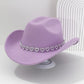 🤠 TIJDELIJKE AANBIEDING: 50% KORTING! 💥 Dames rhinestone hart cowboyhoed – Sprankelende, elegante Franse jazz fedora ✨