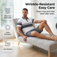 👕 50% KORTING! ☀️ 2-delige set met overhemd en korte broek voor heren – Comfortabel, ademend en veelzijdig – Perfect voor de zomer, vrije tijd of op reis – nonchalante en luchtige stijl 🩳✨